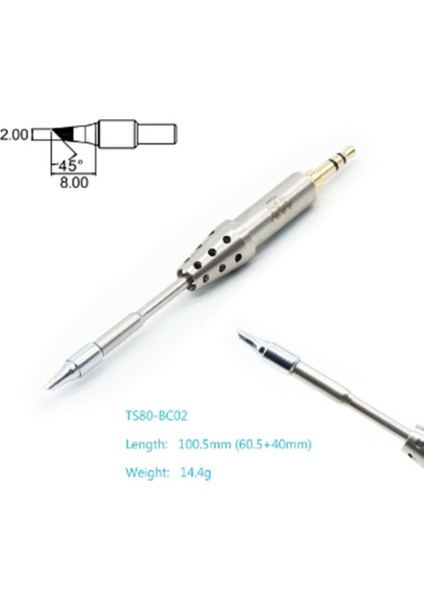 TS80P Dijital LCD Lehimleme Demir Uçları Mini Değiştirme Kaynak TS-B02 Uç Hapta Demir Uçları (TS-BC02) (Yurt Dışından) fiyatları