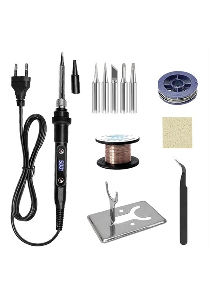 Elektrikli Lehimleme Ütüler Ayarlanabilir Sıcaklık Kaynağı Lehim Yeniden Işleme Istasyonu Isı Kalem Ucu Tamir Araçları Kiti Eu Fiş (Yurt Dışından) fiyatları