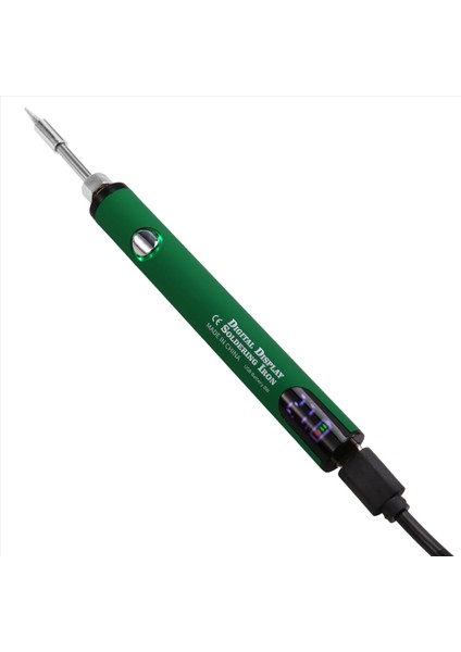510 Iplik Mini Lehimleme Demir Kiti 3 Şaraplı Ayarlanabilir Voltaj Havalandırma Demir Ipucu 650MAH USB Şarj Edilebilir Yeşil (Yurt Dışından) modelleri