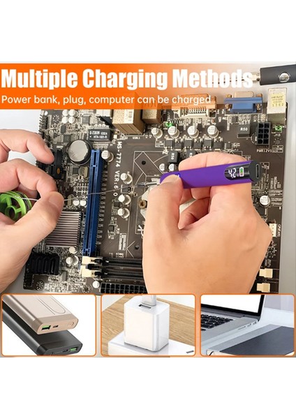 Kablosuz Şarj Elektrikli Lehimleme Demir Lehim Ayarlanabilir Voltaj ve Taşınabilir Hızlı Şarj Onarım Kaynak Araçları C (Yurt Dışından) indirimleri