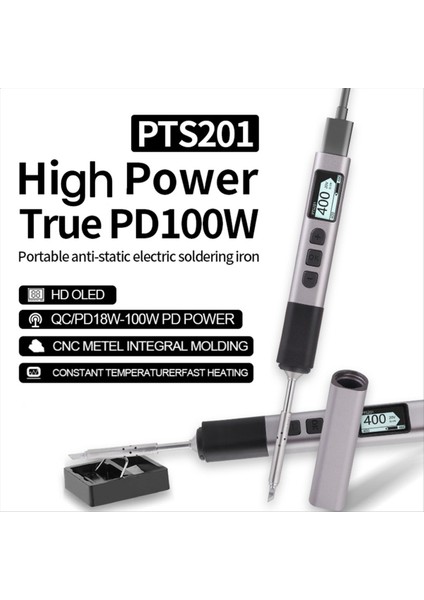 PTS201 Pd 100W Akıllı Lehimleme Demir Taşınabilir Lehim Istasyonu Dıy Onarım Ku Için Pıd Sıcaklık Kontrolü (Yurt Dışından) modelleri