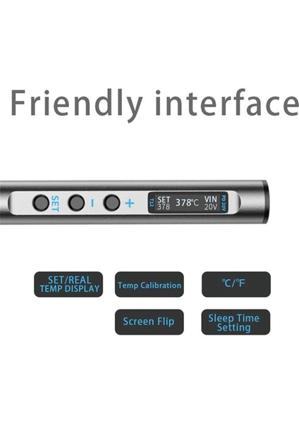 PTS100 T12 65W Elektrikli Lehimleme Demir OLED Ekran Kaynak Kalemi Hızlı Eritme Teneke Kaynak Aracı Elde (Yurt Dışından) fiyatları