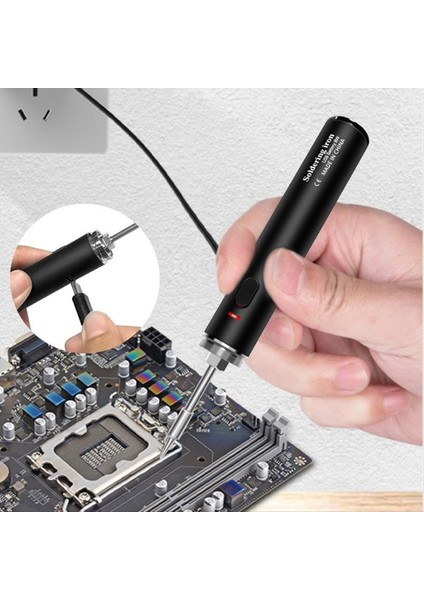 USB Lehimleme Demir Şarjı USB Elektrikli Lehimleme Demir 18650 Lityum Pil Üçüncü Dişli Çalışma Sıcaklığı Anahtarlama (Yurt Dışından) indirimleri