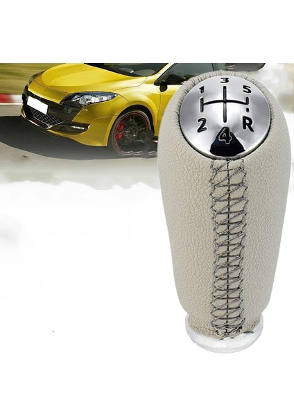 Dişli Vardiya Knob 5speed Deri mt Dişli Değiştiren Kalem Kafası Bej Renault Megane Iı Için Mk2 Scenic 2 Clio 3 Iıı Mk3 (Yurt Dışından) indirimleri