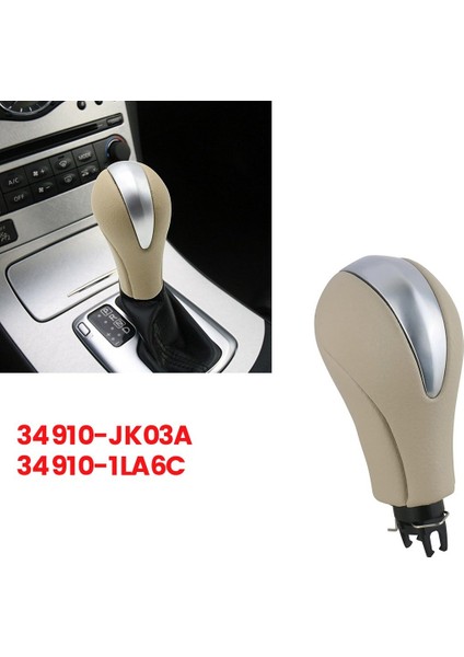 Araba Dişli Vites Düğmesi Kafası 34910-JK03A 34910-1LA6C Infiniti G25 G37 FX37 EX37 QX70 Q60 QX50 QX70 2008-2015 Abs Beige (Yurt Dışından) fiyatları