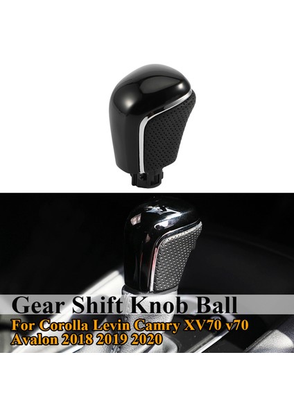 Parlak Siyah Dişli Vardiyası Düğmesi Top Vardiyası Kafası Corolla Levin Camry XV70 V70 Avalon 2018 2019 2020 (Yurt Dışından) fiyatları