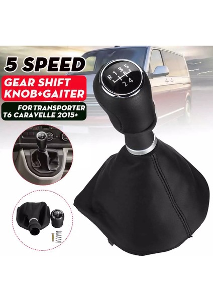 5 Hızlı Dişli Değiştirme Düğmesi Deri Yürüyüşçi Önyükleme Kapağı Değiştiren Kol Tutma Çubuğu -Transporter T6 Caravelle 2015+ (Yurt Dışından) fiyatları