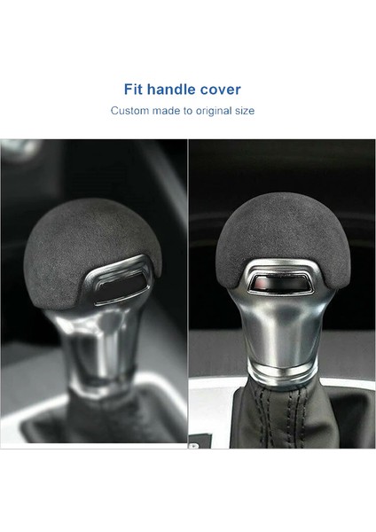 Araba Süet Stil Dişli Vardiya Knob Kapak For-Audi A3 8V S3 2020 2019 2018 2017 2016 2015 2014 (Yurt Dışından) fırsatları