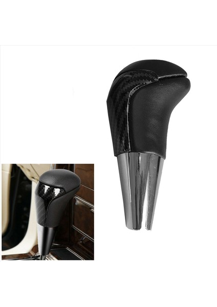 Toyota Land Cruiser Karbon Fiber Pu Deri Otomatik Vites Değiştirme Vites Vites Değiştirme Düğmesi Kafa Kapağı Için 3x (Yurt Dışından) fırsatları