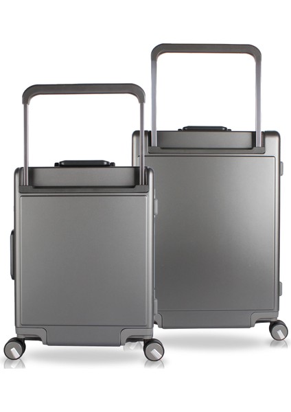 Luna Pc Policarbon 2'li Valiz Seti (Kabin ve Orta) Antrasit fırsatları