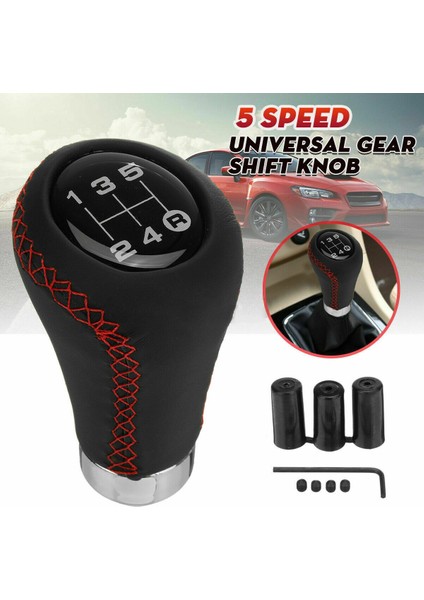 5 Hızlı Deri Çubuk Vites Düğmesi Araç Dişli Değişme Vites Alt Knobs Kafa Çoğu Manuel Araç Siyah Deri Için Uygun (Yurt Dışından) fiyatları