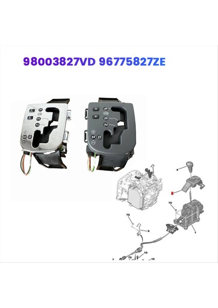 Otomatik Dişli Değiştirme Kontrol Paneli Ekran Düğmesi Kapak 98003827VD 96775827ZE Peugeot 307 308 Cıtroen C3-Xr 14-22 B (Yurt Dışından) fırsatları