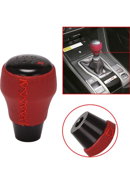 6 Hızlı Araba Dişli Vites Düğmesi Çubuk Topu Kafa Değiştirme Kolu Honda Civic Type R 2017-2019 08U92-TEA-110 (Yurt Dışından) fırsatları