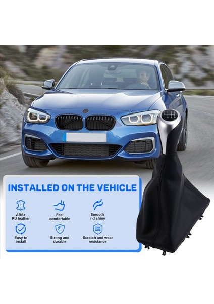 Bmw 1 3 Serisi F20 F20 F30 F31 Lhd Için Pu Deri Toz Geçiren Boot ile Araba 6 Hızlı Kılavuzlu Dişli Kol Stick Düğmesi (Yurt Dışından) fırsatları