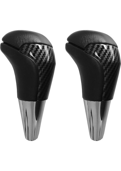 2x Toyota Land Cruiser Karbon Fiber Pu Deri Otomatik Vites Değiştirme Vites Vites Değiştirme Düğmesi Kafa Kapağı (Yurt Dışından)