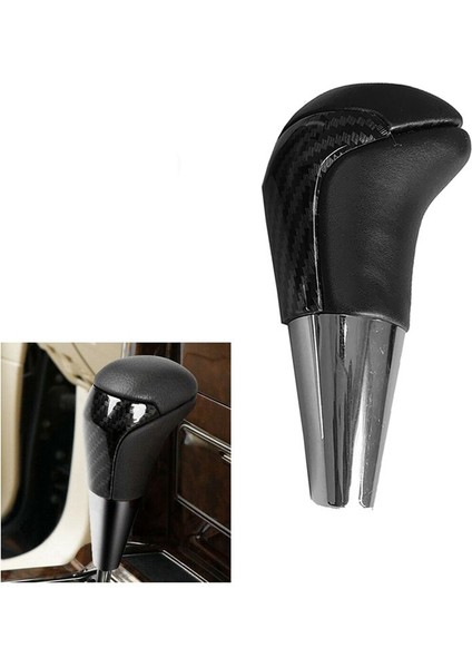 2x Toyota Land Cruiser Karbon Fiber Pu Deri Otomatik Vites Değiştirme Vites Vites Değiştirme Düğmesi Kafa Kapağı (Yurt Dışından) fırsatları