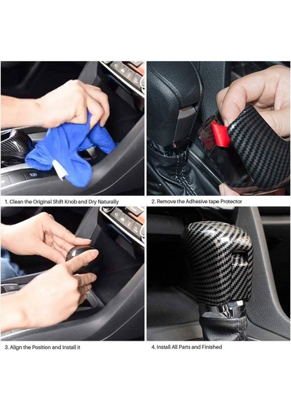 Honda Için 6x 10 Civic 2016-2020 Araç Karbon Fiber Dişli Vites Değiştirme Kovası Kapak Kolu Trim Değiştirme Kafa Çıkartma Aksesuarları (Yurt Dışından) indirimleri