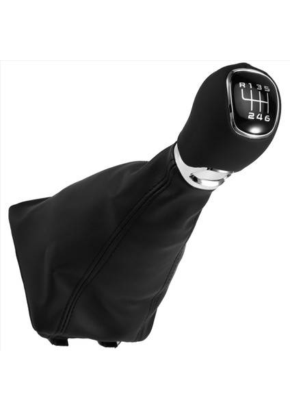 Araba 6 Hızlı Vites Değiştirme Knob Pu Deri Dergi Skoda Octavia Için A7 Mk3 14-17 Lhd (Yurt Dışından)