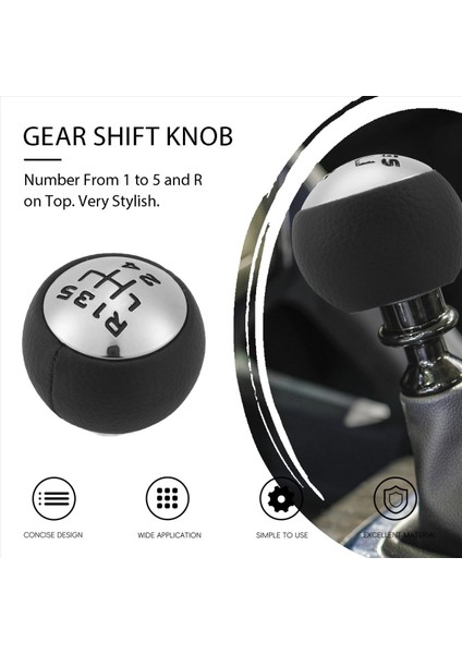 5 Hızlı Pu Deri Dişli Vardiya Knob Kafa Hentball Peugeot 307 308 3008 407 5008 807 Citroen C3 C4 C4 Picasso C8 (Yurt Dışından) indirimleri