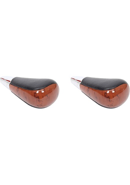 Toyota Corolla Camry/harrier Fortuner Için 2x Ahşap Tahıl Araç Dişli Vardiyası Düğmesi Crown Land Cruiser Lever Shifter Stick Siyah (Yurt Dışından)