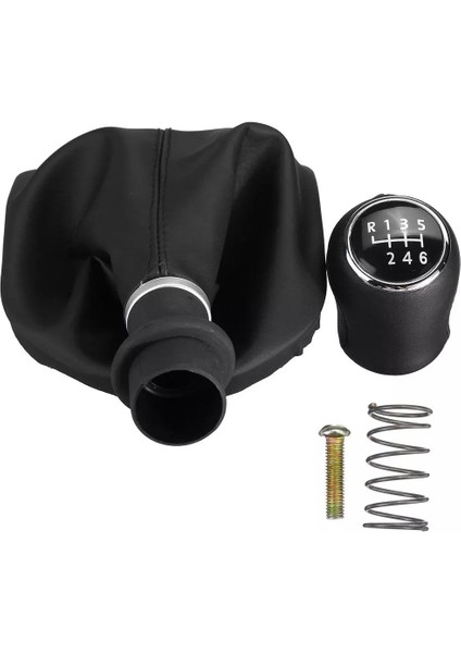 6 Hızlı Dişli Değiştirme Düğmesi Deri Yürüyüşçi Önyükleme Kapağı Değiştiren Kol Tutma Çubuğu -Transporter T6 Caravelle 2015+ (Yurt Dışından) modelleri