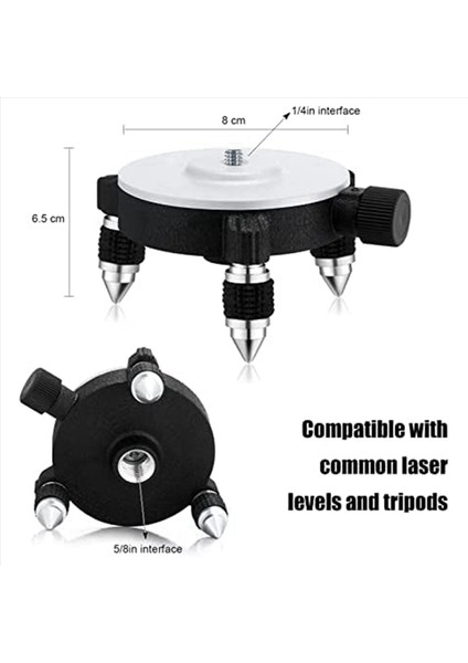 2x 360 ° Lazer Seviyesi Adaptör Döndürme Tabanı Lazer Seviyesi Için Döndürme Tabanını Döndürme Temel Konektör Pivotlama Taban Ince Ayarlama Tutucu (Yurt Dışından) fırsatları