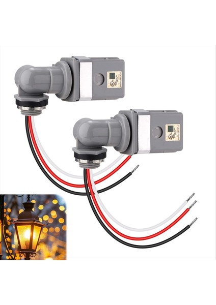 2 Paket Döner Monte Fotokontrol Açık Fotosel Sensörü Köklü Dış Işıklar Için Fotoğraf Hücre Sensörü (Yurt Dışından) fiyatları