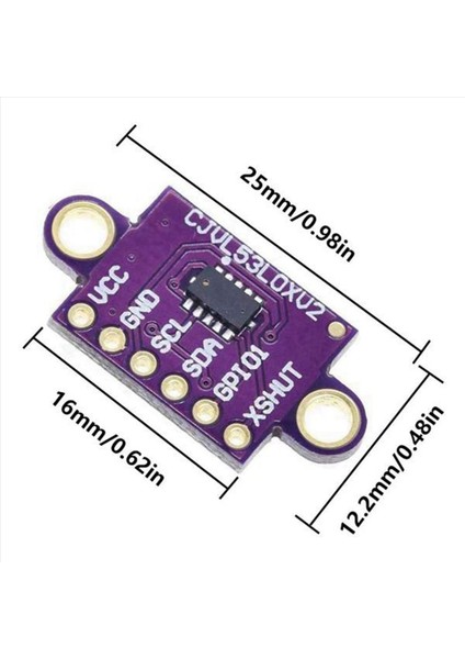 15SET VL53L0X Uçuş Süresi Tof Ranging Sensör Breakout 940NM GY-VL53L0XV2 Mesafe Modülü I2C Iıc (Yurt Dışından) modelleri