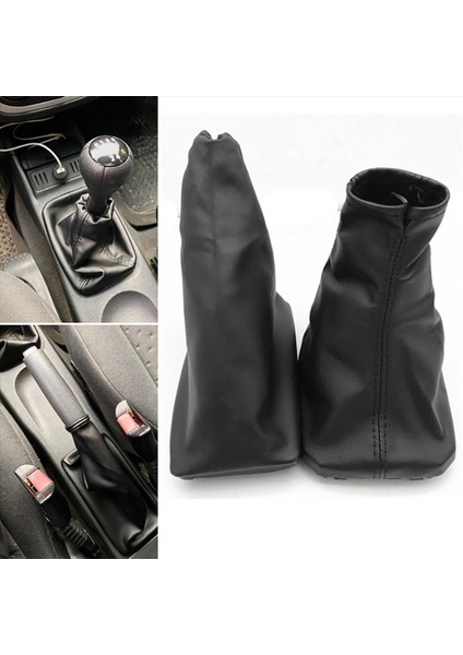 2x Araç Vardiya Vardiya Toz Kapağı Deri Dişli Vites Vardiya Kapağı Opel Corsa C Tigra B Combo C 1 Için Handbrake Boot ile (Yurt Dışından) fiyatları