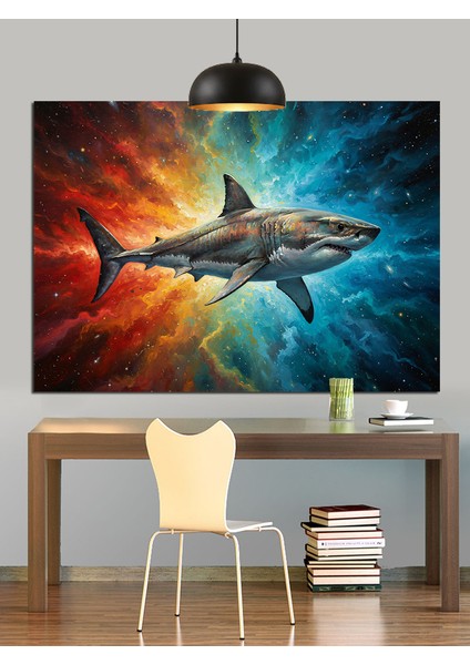 Büyük Beyaz Köpek Balığı Dekoratif Kanvas - Mdf Ahşap Tablo fırsatları