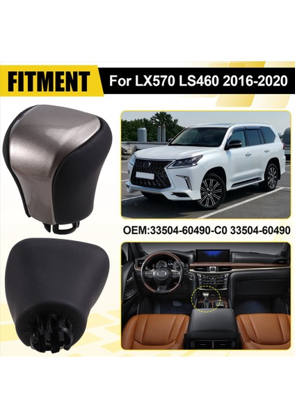 Gearshift Kolu Hentbol Kolu Düğmesi Vites Değiştirici Kafası 33504-60490-C0 Lexus Için LX570 LX450D LS460 Gümüş (Yurt Dışından) indirimleri