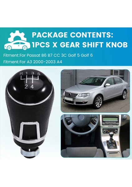 Dişli Vites Knob Manuel Dişli Vites Kara Sopa Kafa Tutma Seviye Evrensel 5 Vw Passat B6 B7 Golf (Yurt Dışından) indirimleri