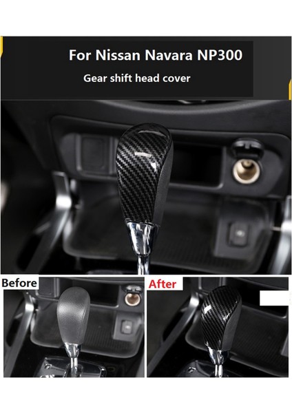 Nissan Navara Için NP300 2016-2019 Dişli Vites Knob Head Cover &amp Dişli Vites Değiştirme Düğmesi Çerçeve Paneli Dekorasyon Kapağı (Yurt Dışından) modelleri