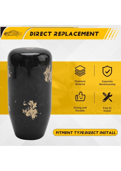 Çoğu Araba Süslemesi Aksesuarları SFN091 Gold Için Evrensel Dövme Fiber Dişli Vites Düğmesi Silindirik Vites Düğmesi (Yurt Dışından) indirimleri