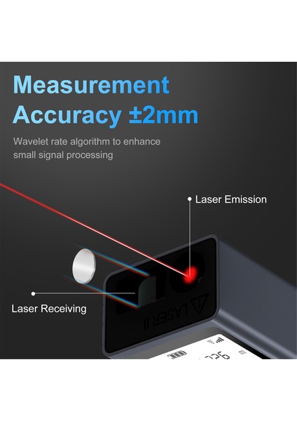 50M Minismartlaserdistancemeteraure Infrarared Malzemeci USB Şarj Edilebilir Taşınabilir El Lazer Aralık Bulucu Araçları (Yurt Dışından) fırsatları