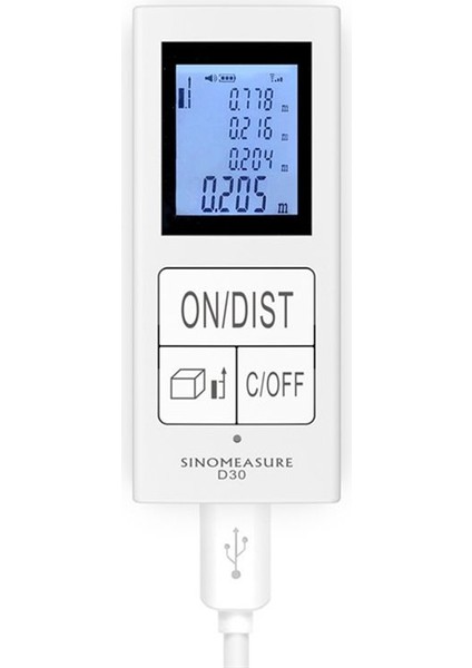 30M Kullanışlı Yüksek Hassasiyetli Metre Kullanımı Kolay Akıllı Çok Fonksiyonlu Menzil Bulucu (Yurt Dışından)