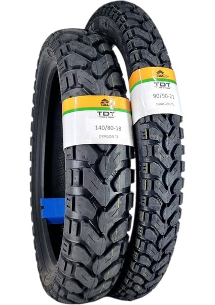 140/80-18 ve 90/90-21 Tl (Tubeless - Dubleks) Dragon Lastik Takımı