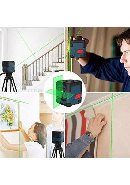 Lazer Seviyesi 100 Feet Kendi Kendine Düzeyde Dikey ve Yatay Çizgi Döndürülebilir 360 Derece Yeşil ile Lazeri Geçer (Yurt Dışından) fırsatları