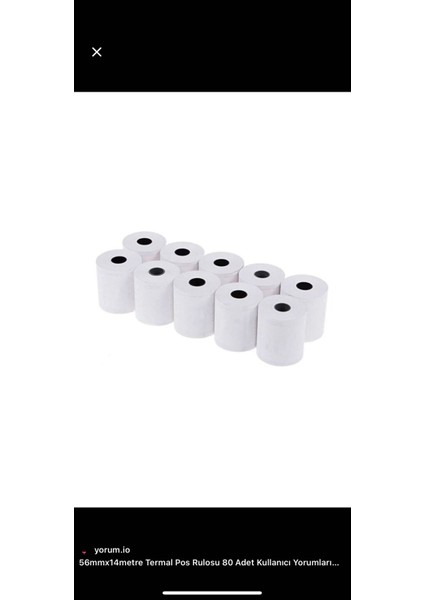 56X14 Termal Pos Rulosu (60 Paket) / 600 Adet