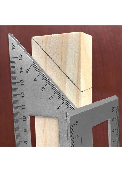 Çok Fonksiyonlu Kare 45+90 Derece Gösterge Açısı Cetveli T-Şekilli Ölçüm Ahşap Işleme Cetveli Aracı (Yurt Dışından) fırsatları