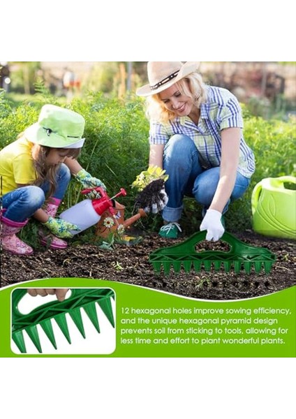 4pcs Ekim Tohumlar Dispenser Seti 12 Delik Tohum Tohum Ekici+El Tohumu Dispenserleri+Fide Çıkıştırıcı+Genişlik Deliği Puncher (Yurt Dışından) fırsatları