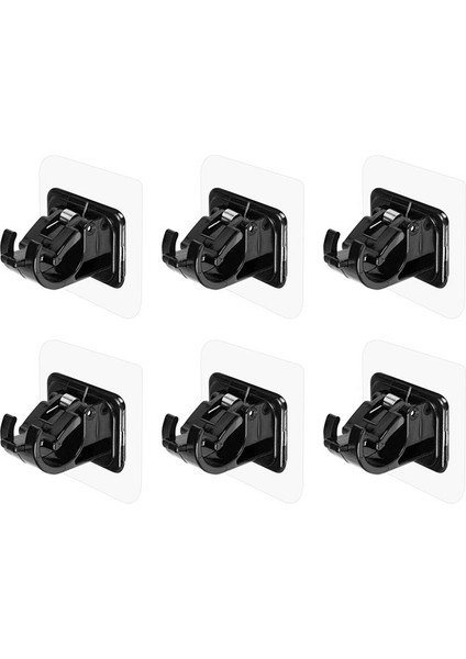 6 Adet Kendinden Yapışkanlı Perde Çubuğu Braketi Delinmeyen Perde Çubuğu Klipsi (Yurt Dışından)