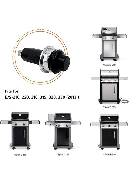 Spirit E/s Izgaralarla Uyumlu 2x 66220 Ateşleme Düğmesi, 7642 7643 (Yurt Dışından) fırsatları