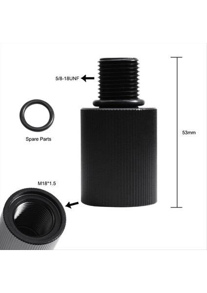 Ateş Çukuru Parçaları Için M18X1.5 Ila 5/8-18UNF Dişli Regülatör Adaptörü (Yurt Dışından) fiyatları