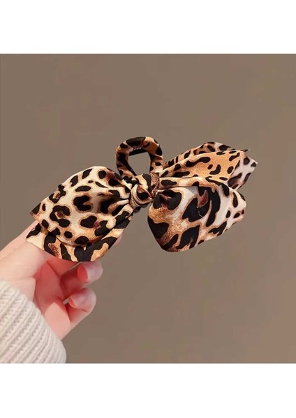 Kahverengi Leopar Desen Fiyonk Tasarım Mandal Toka (BC-1214) fırsatları