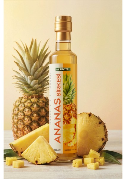 Ananas Sirkesi 500 ml - Katkısız, Doğal Fermantasyon