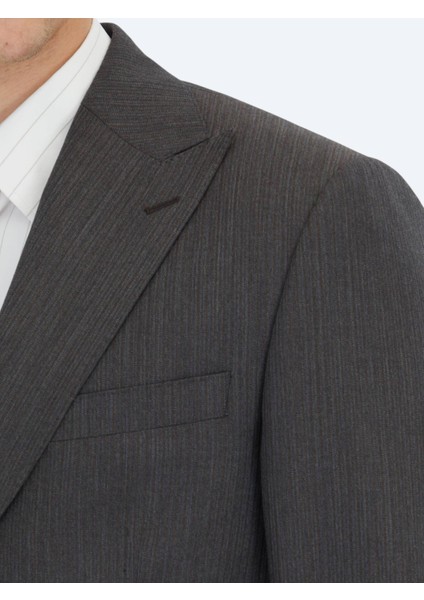 Antrasit Modern Fit Yün Karışımlı Takım Elbise indirimleri