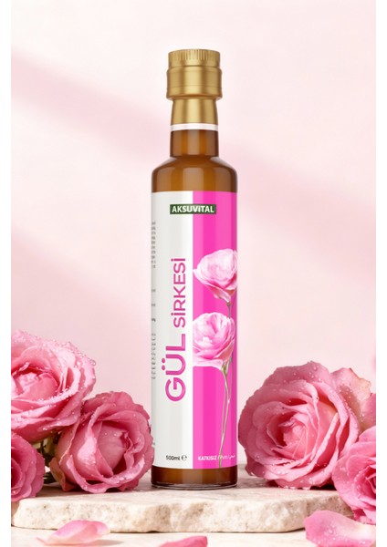 Gül Sirkesi 500 ml - Katkısız, Doğal Fermantasyon