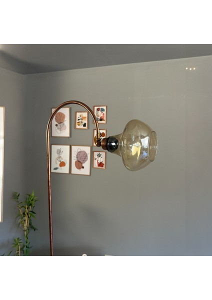 Melk Cam Bal Rengi Patina Gövde Lambader Modern Oturma Odası fiyatları