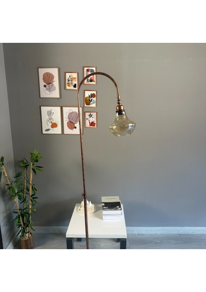 Melk Cam Bal Rengi Patina Gövde Lambader Modern Oturma Odası fırsatları